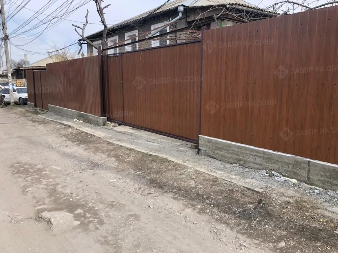 Откатные ворота с калиткой  в Самарском